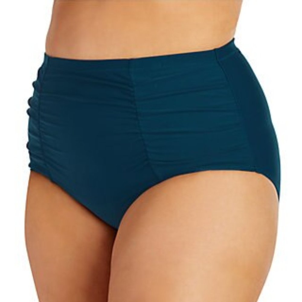 Raisins Teal High Waist Bikini Bottom